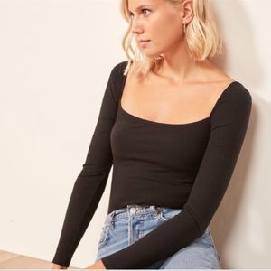 Reformation Gaia Ribbed Bodysuit